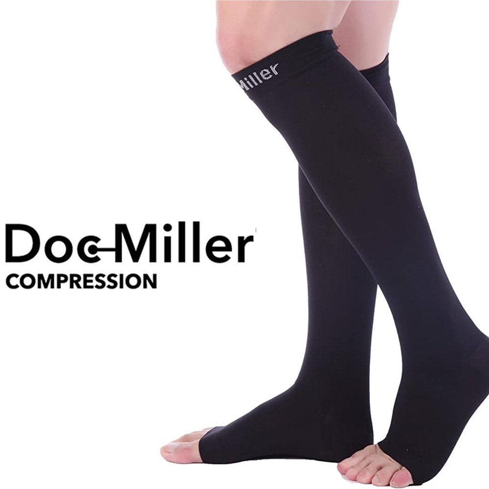 DOC MILLER Open Toe Compression Socks  -  NEW IN PACKAGE! - Picture 4 of 10